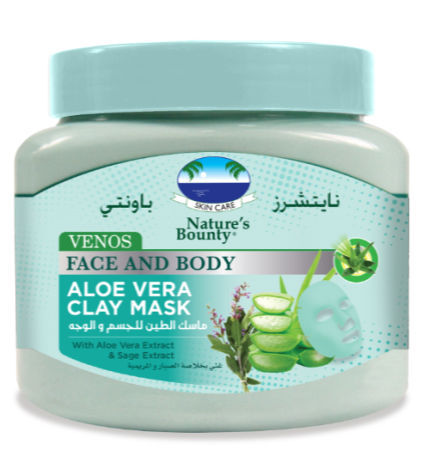 Nature's Bounty Venos Clay Face & Body Mask Aloevera, 300ml