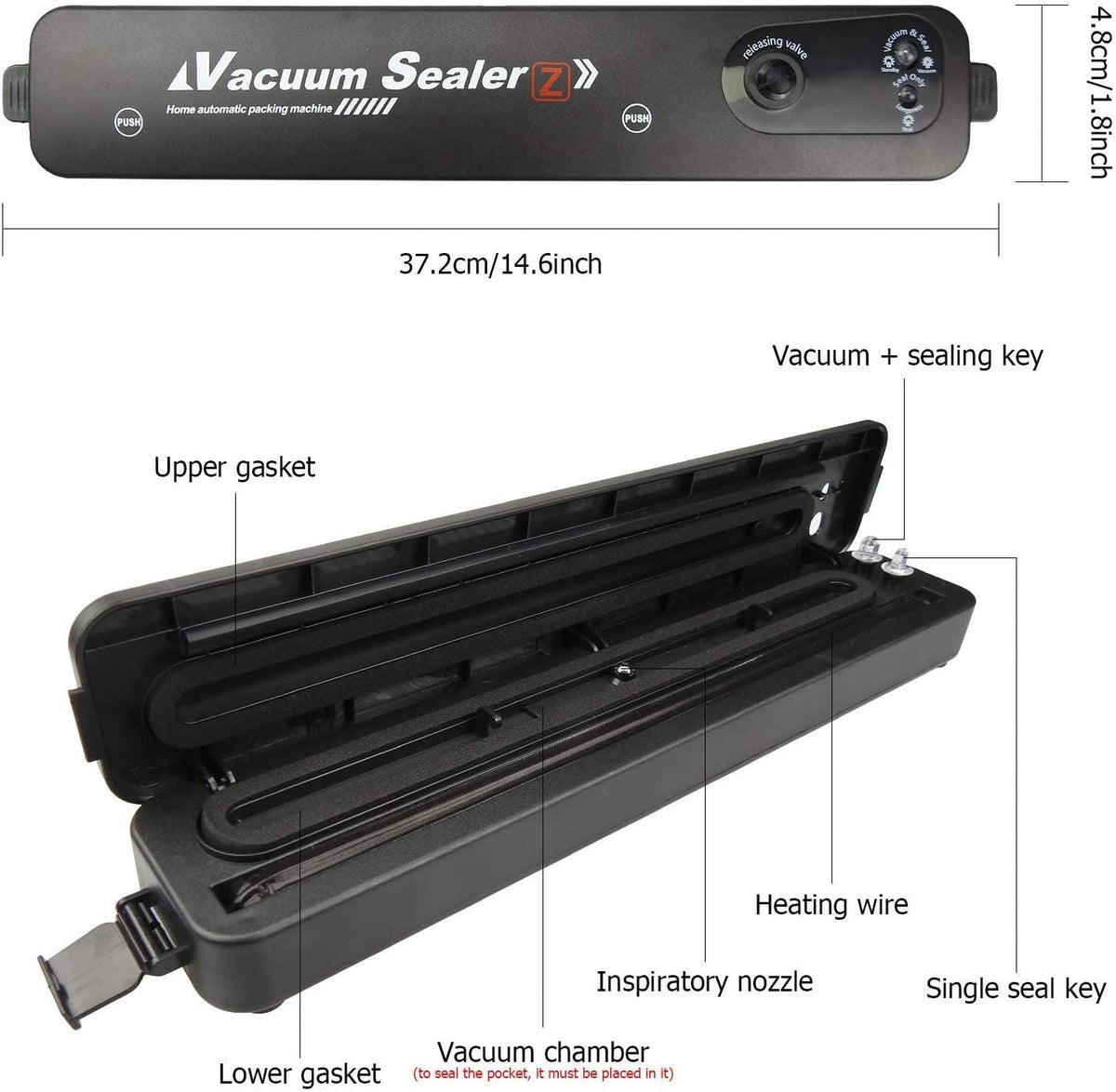 Food Vacuum Sealers Automatic Food Saver Meal Storage Air Sealing Preserver System