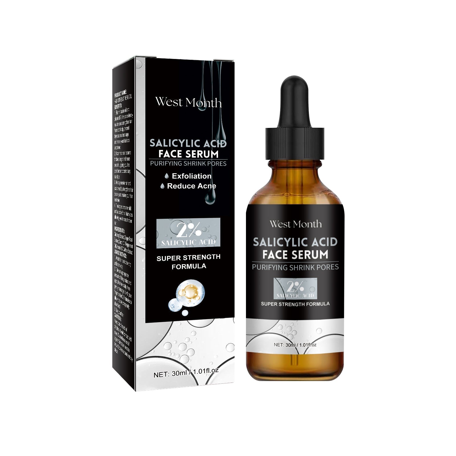 Salicylic Acid Facial Essence for Acne Mark Fade, Clear Skin, Hydrating, Oil Control ,30ml