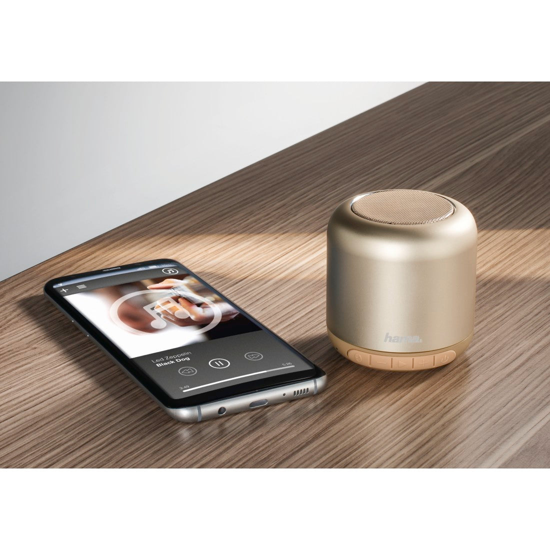 مكبر صوت محمول Bluetooth® "Steel Drum" من HAMA 173180، ذهبي