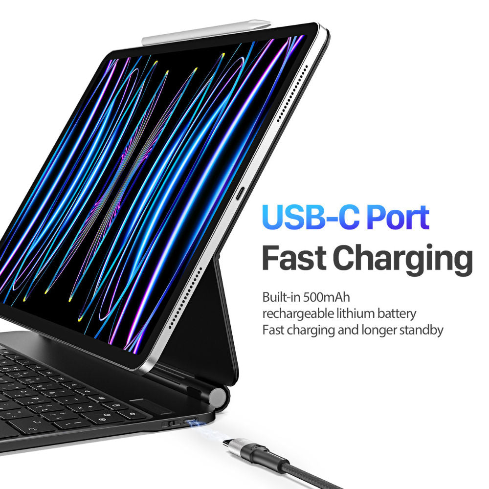 لوحة مفاتيح Infinyty MK-01 Series لأجهزة iPad Air و iPad Pro مقاس 11 بوصة، أسود، العربية-الإنجليزية