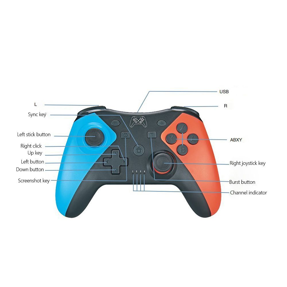 S9 Wireless Joystick Gamepad Console Switch Bluetooth Compatible Controller