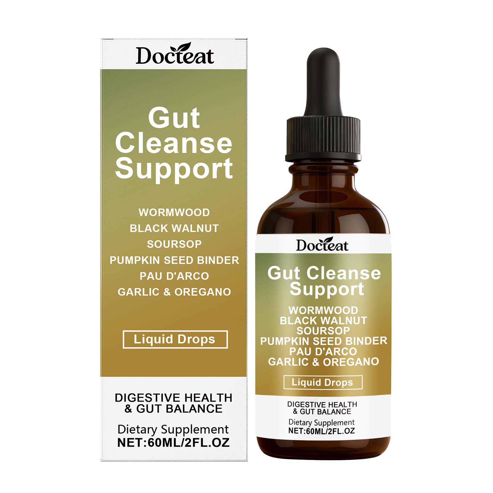 Black Walnut Intestinal Cleansing Drops, Natural Body Care, Boost Vitality ,60ml