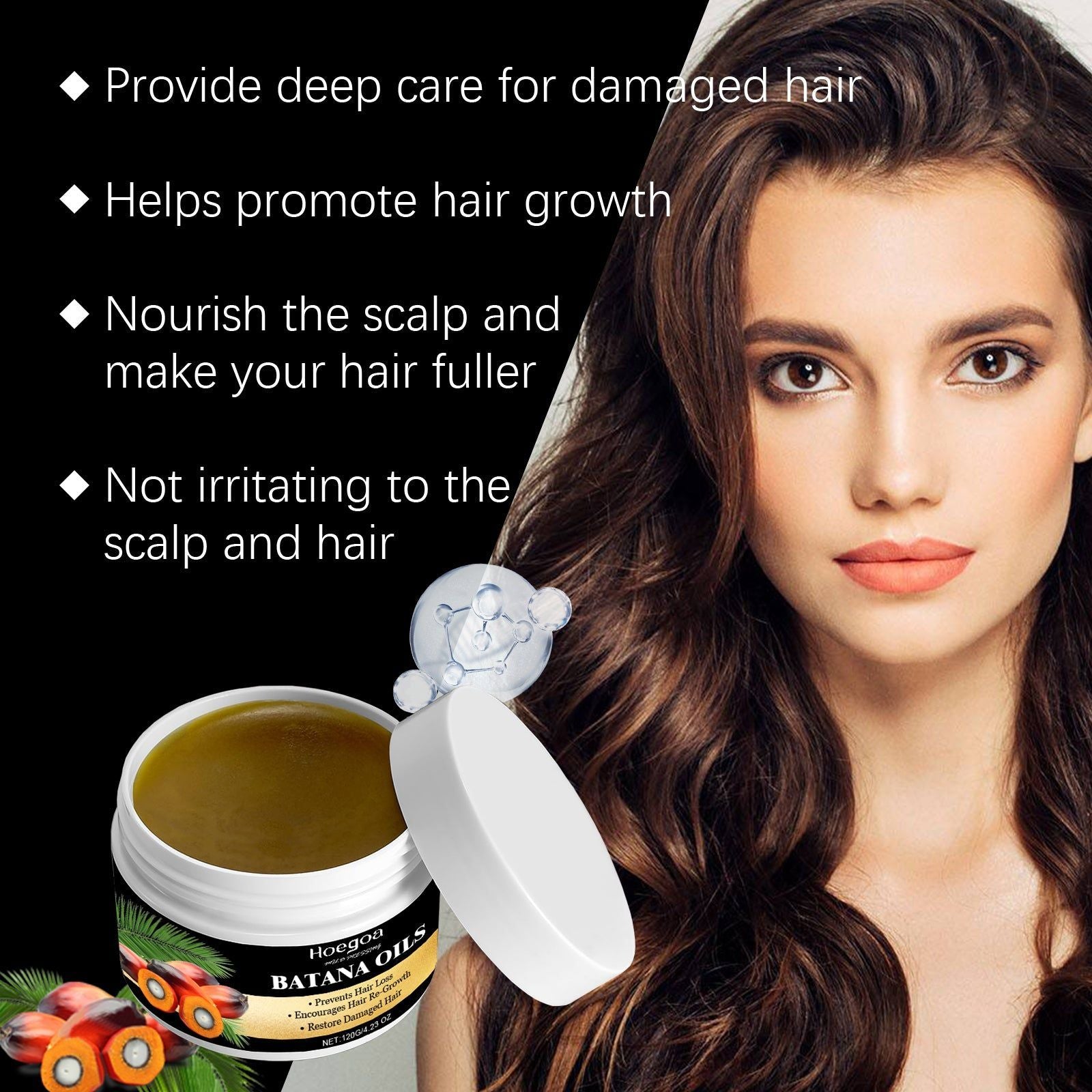 Batana Hair Care Oil, Nourishes, Volumizes, Frizz Control, Hair Growth, Healthy Shine ,120g