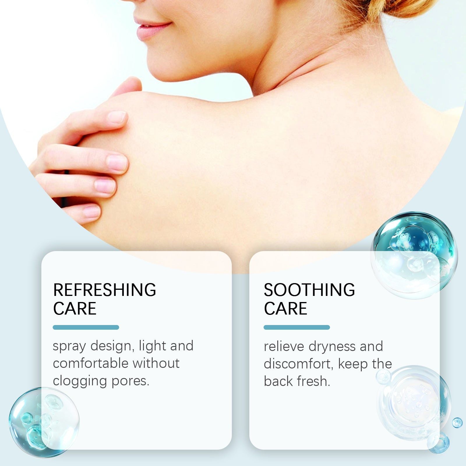 Back Body Spray, Hydrating Moisturizer, Smooths Skin, Oil Control, Refreshing ,100ml