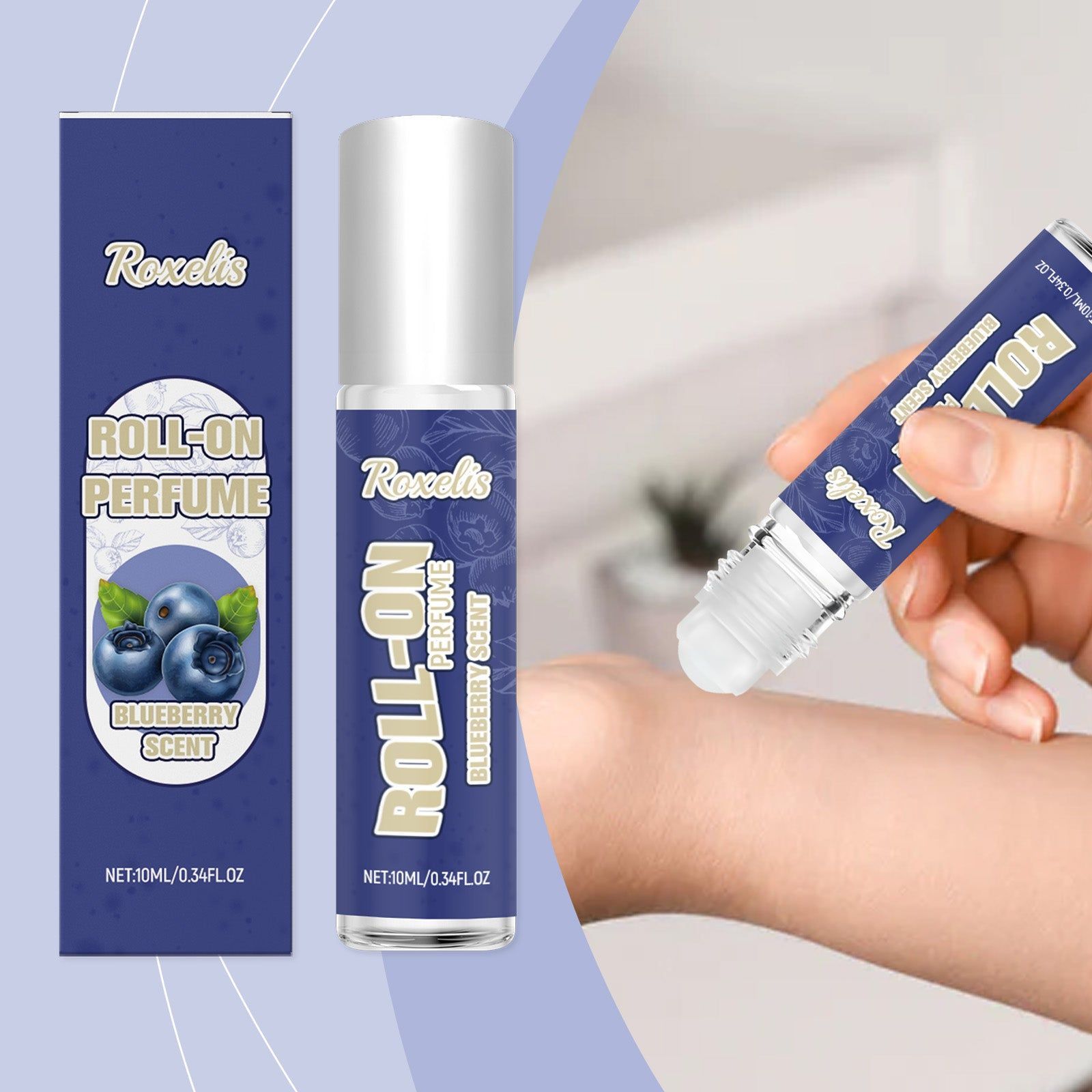 Blueberry Charm Roll-On Perfume, Natural Fresh Fragrance, Long-Lasting, Niche Scent ,10ml/box