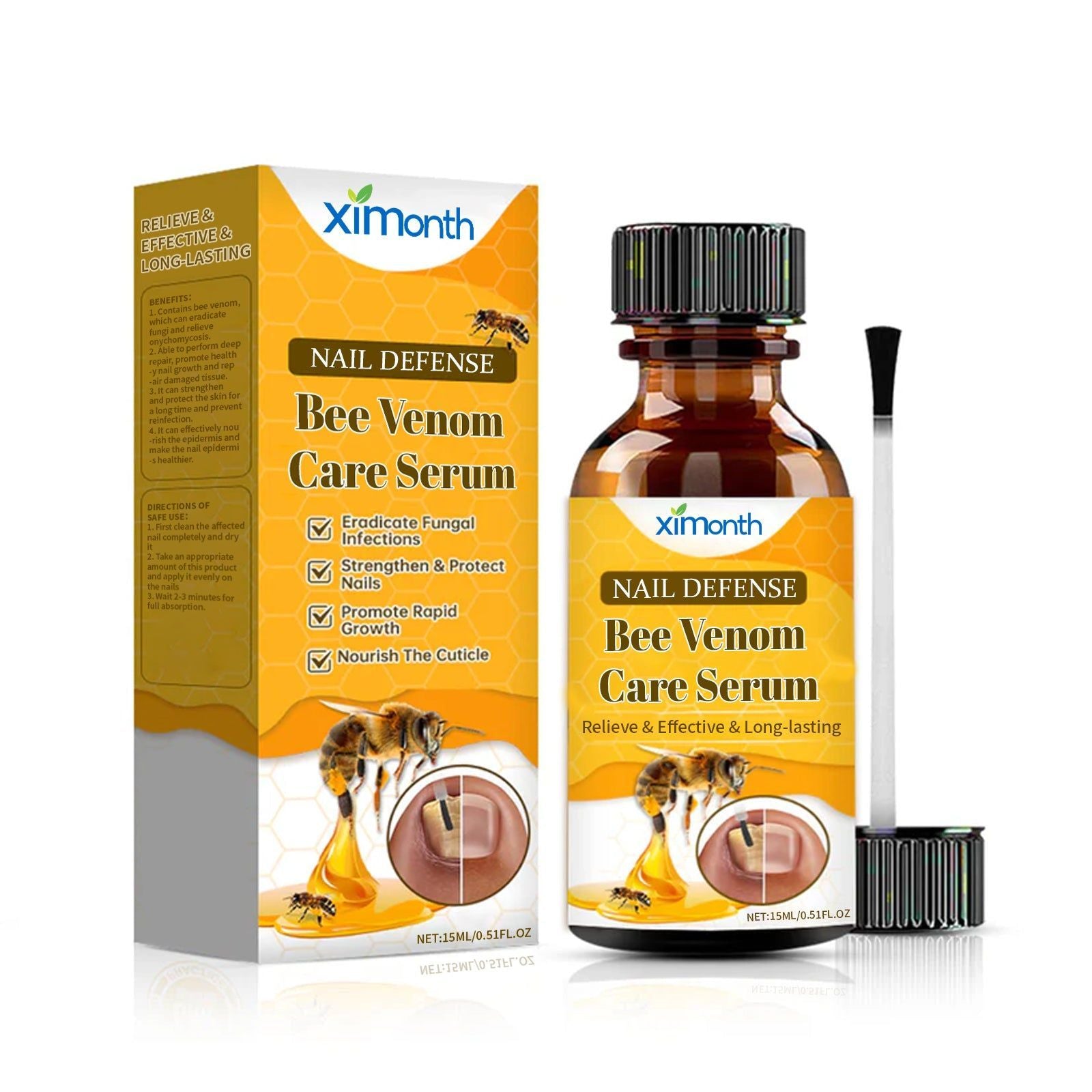 Bee Venom Nail Care Solution, Deep Cleaning and Repair for Healthy Nails ,15ml