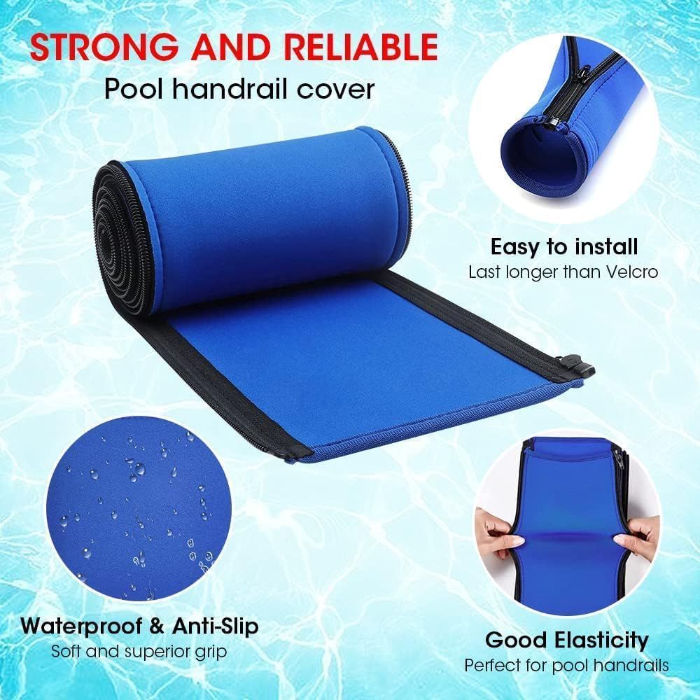 Swimming Pool Handrail Cover 180 cm Swimming Pool Rail Sleeve Handle Protection with Zip