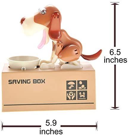 Little Dog Puggy Bank,Robotic Coin Munching Toy Money Box