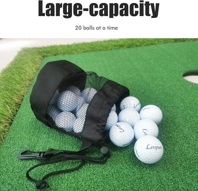 Golf Ball Bags Tennis Ball Holder Drawstring Mesh Bag Nylon Storage Pouch