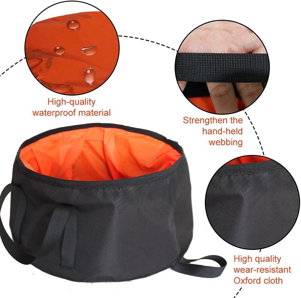 Collapsible Bucket Outdoor Folding Water Basin Portable Water Container For Travel Camping