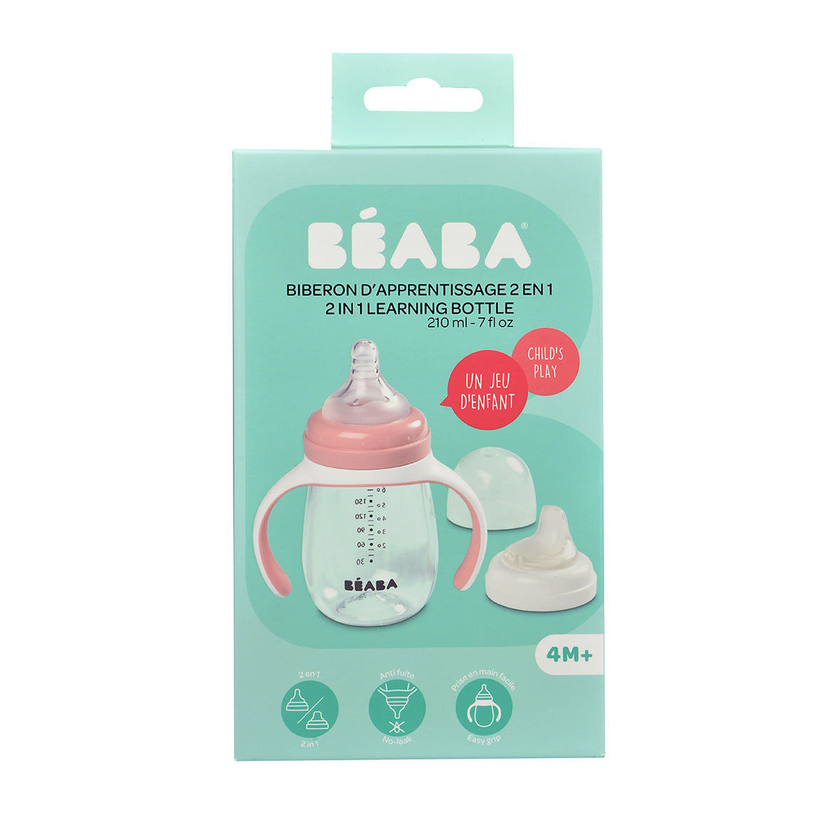 Beaba 2-in-1 Learning Cup Old Pink