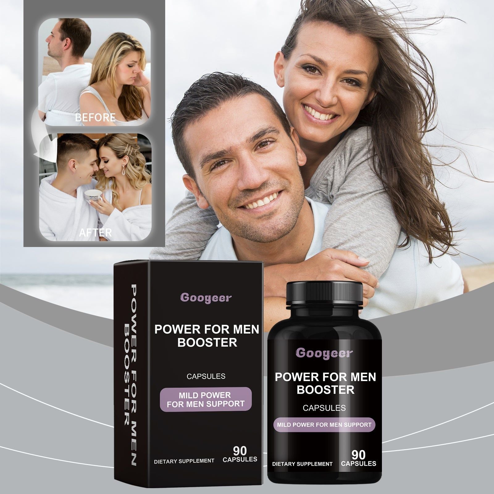 Boost Men's Strength with Natural Body Care, Energy & Endurance Capsules ,90 capsules