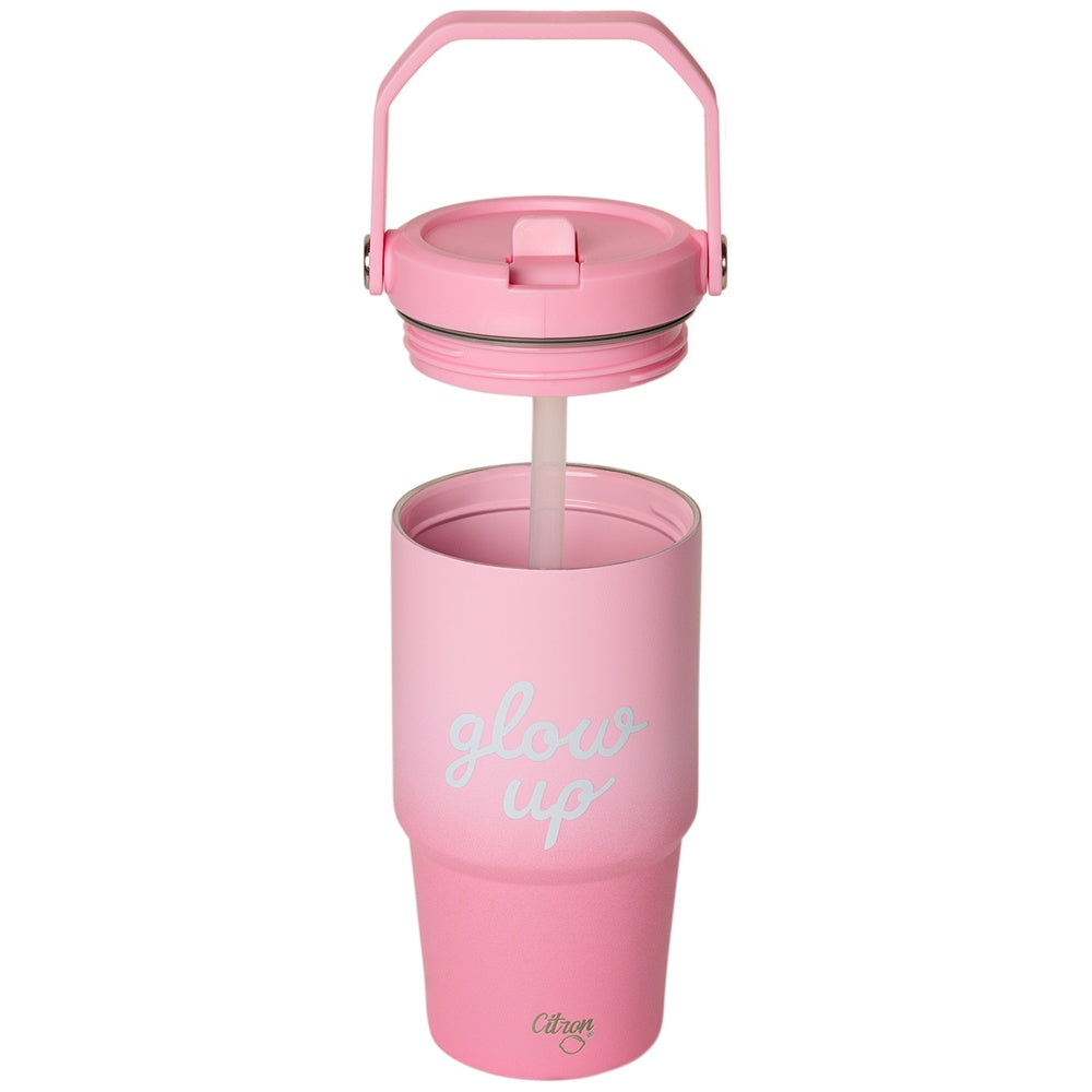 Citron Insulated Tumbler with Handle 600ml – Pink Glowup