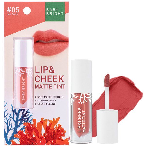 LIP & CHEEK MATTE TINT 2.4G BABY BRIGHT (M) #05 JUST PEACH