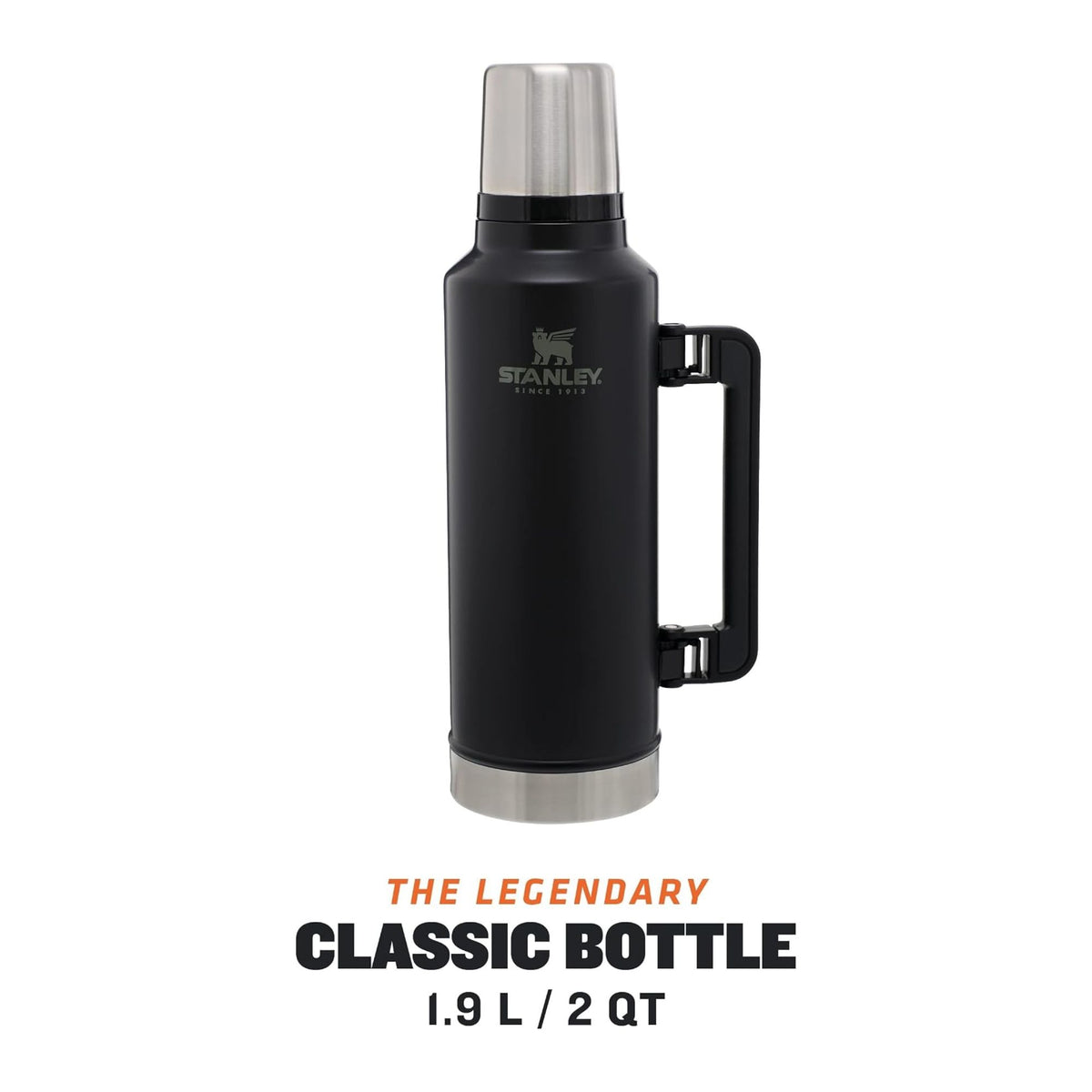 Stanley Classic Legendary Vacuum Insulated Bottle, 2.0 QT / 1.9L Heavy-Duty Thermos