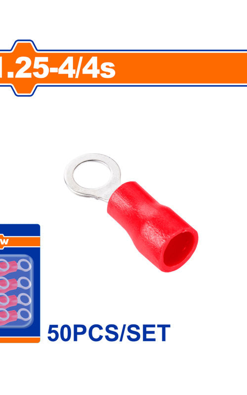 WADFOW Insulated Electrical Terminal Connector Sets, 50 Piece Wire Crimp Terminals, Color Coded, Blister Packed