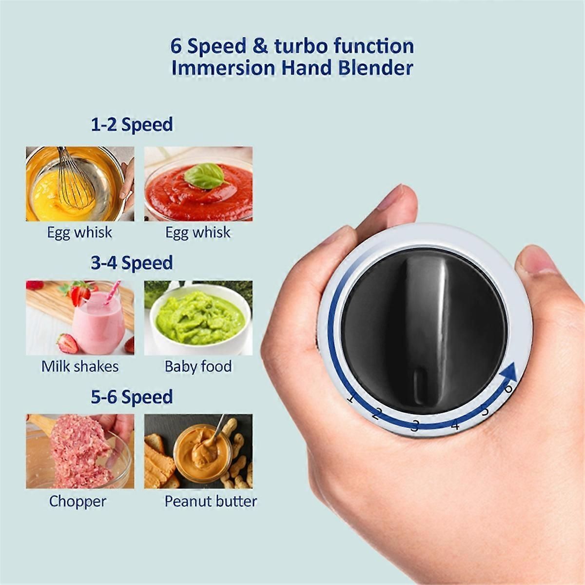 Hand Blender, Variable Speed Blender, Meat Grinder UK Plug
