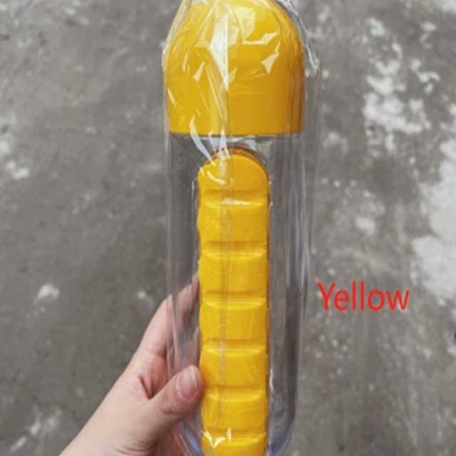 Portable Plastic Medicine Bottle 2-in-1 - Convenient Travel Pill Dispenser &amp; Storage Container