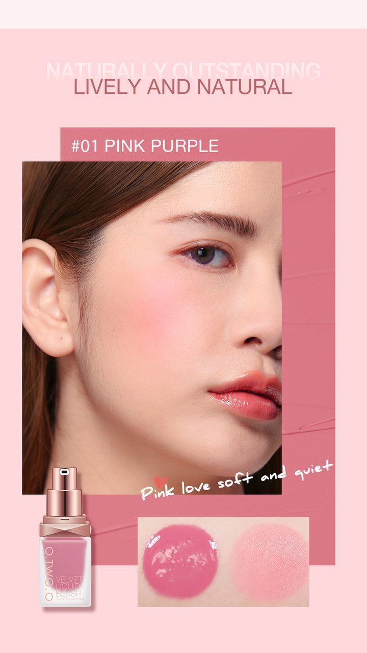 Liquid Blush Matte Silky Flowing Brighten Skin Colour Cheek Blush Face Makeup