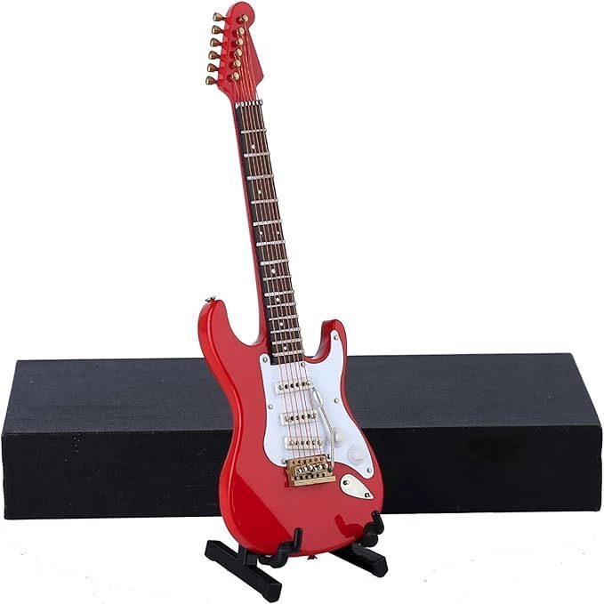 Mini Musical Instrument Miniature Electric Guitar Model Desktop Decoration Gift