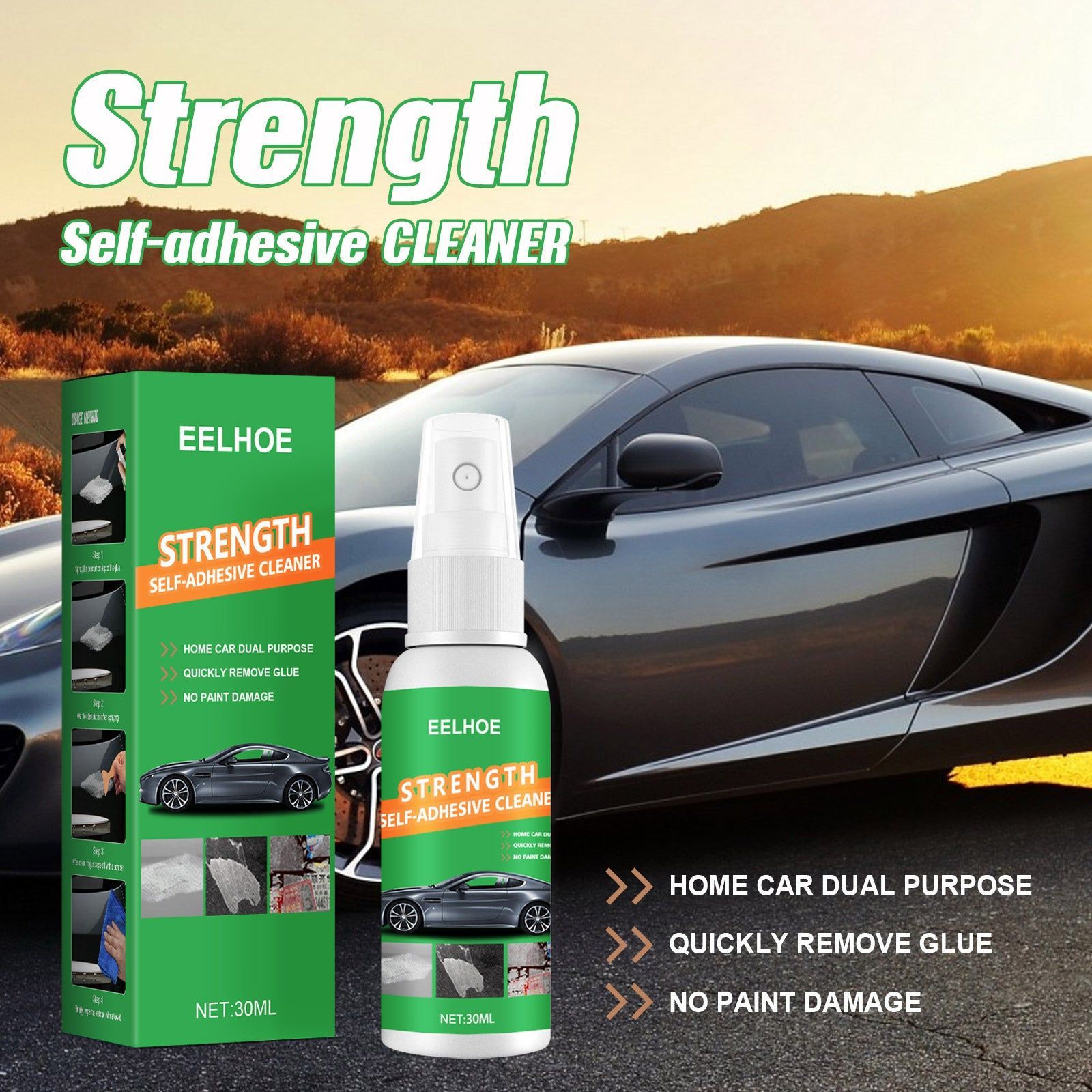 Auto Stripping Spray, Powerful Cleaning Paste for Car & Furniture Adhesive Removal ,30ml