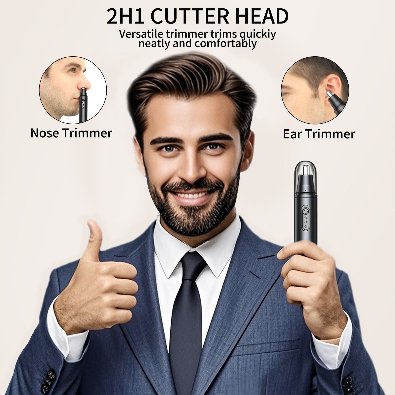 A8 2-in-1 Nose and Ear Hair Trimmer