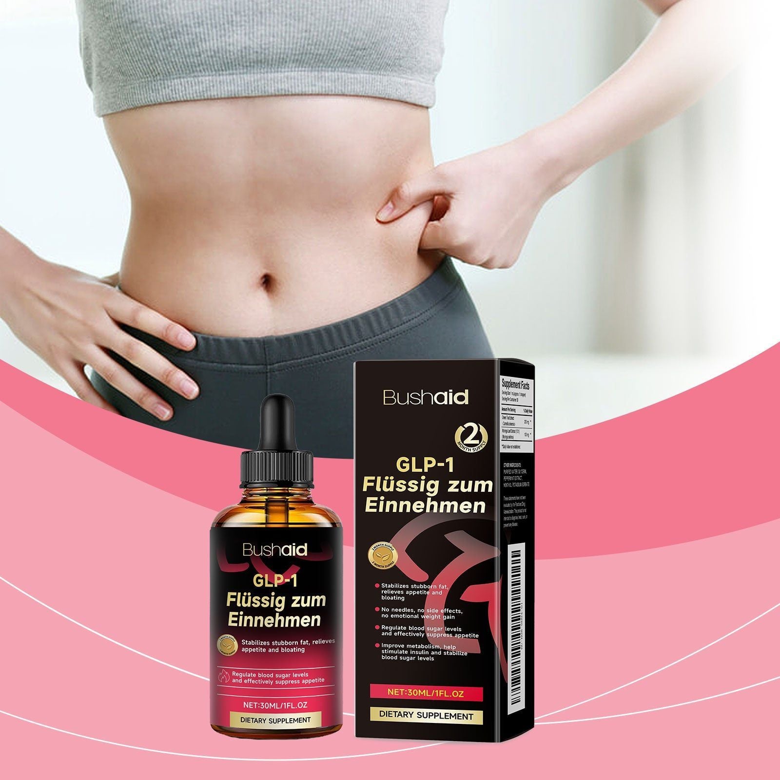 Boost Your Body Care with Sugar Control, Fat Burn, Slimming Drops, Natural Metabolism ,30ml