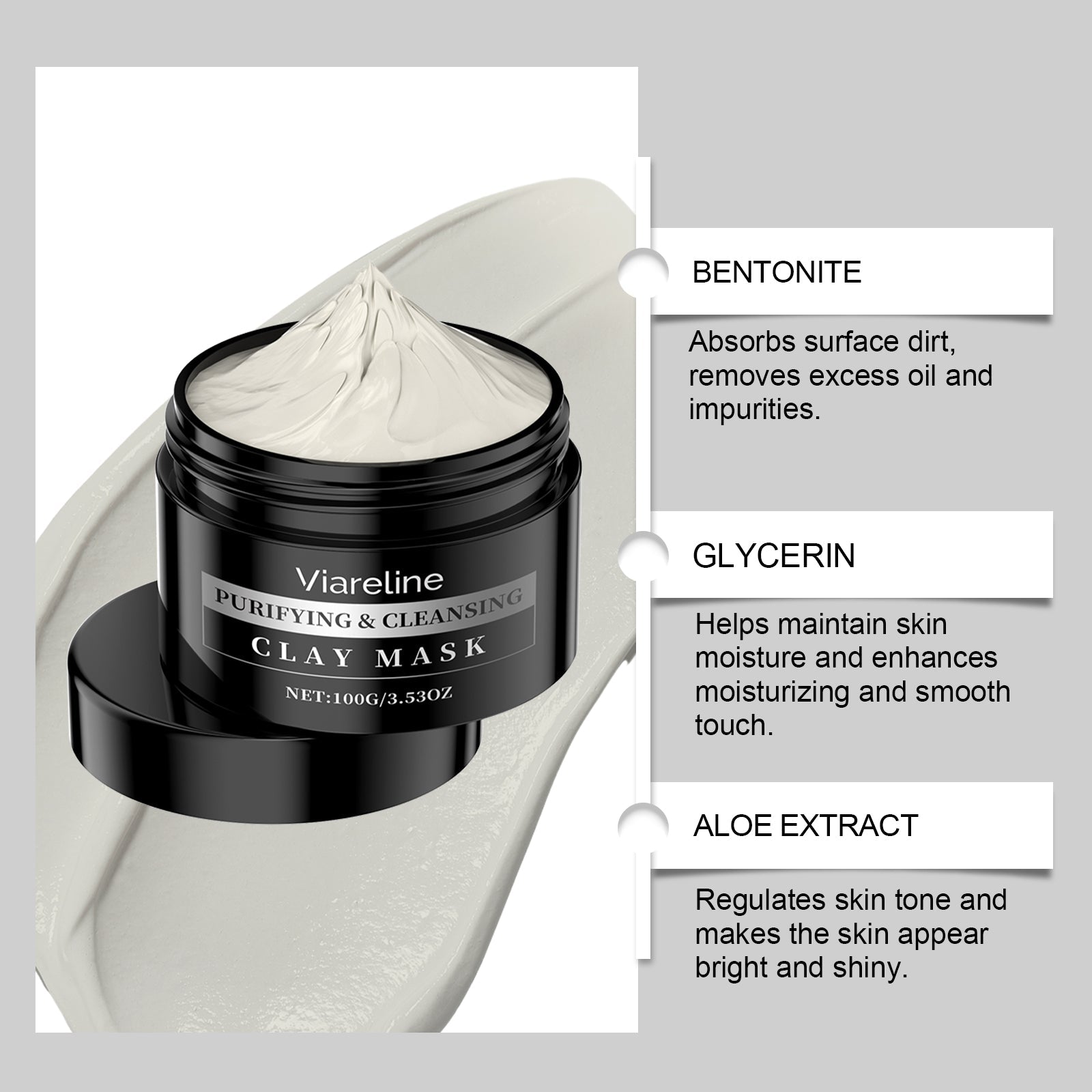 Deep Care Cleansing Mask, Hydrates Brightens Refines Pores, Facial Care ,100g
