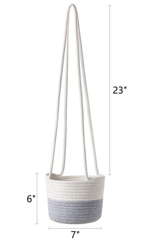 Jute Rope Woven Indoor Plant Hanging Holder For Decor