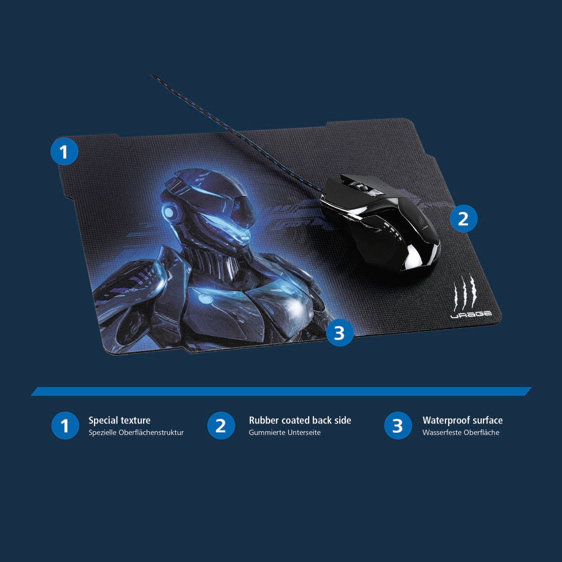 HAMA 113743 URAGE MOUSEPAD CYBERPAD