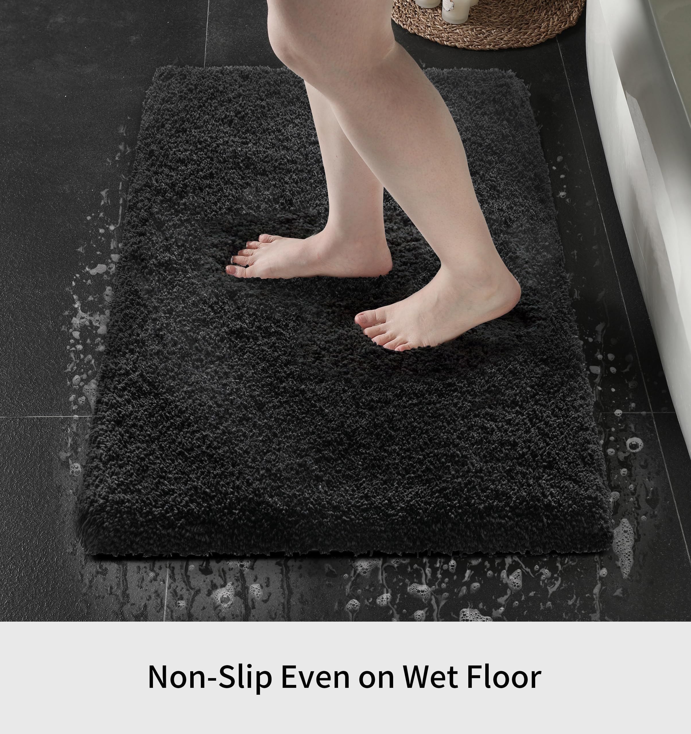 AIESY® Washable Plush Luxury Soft Shaggy Disolla Bath Mat