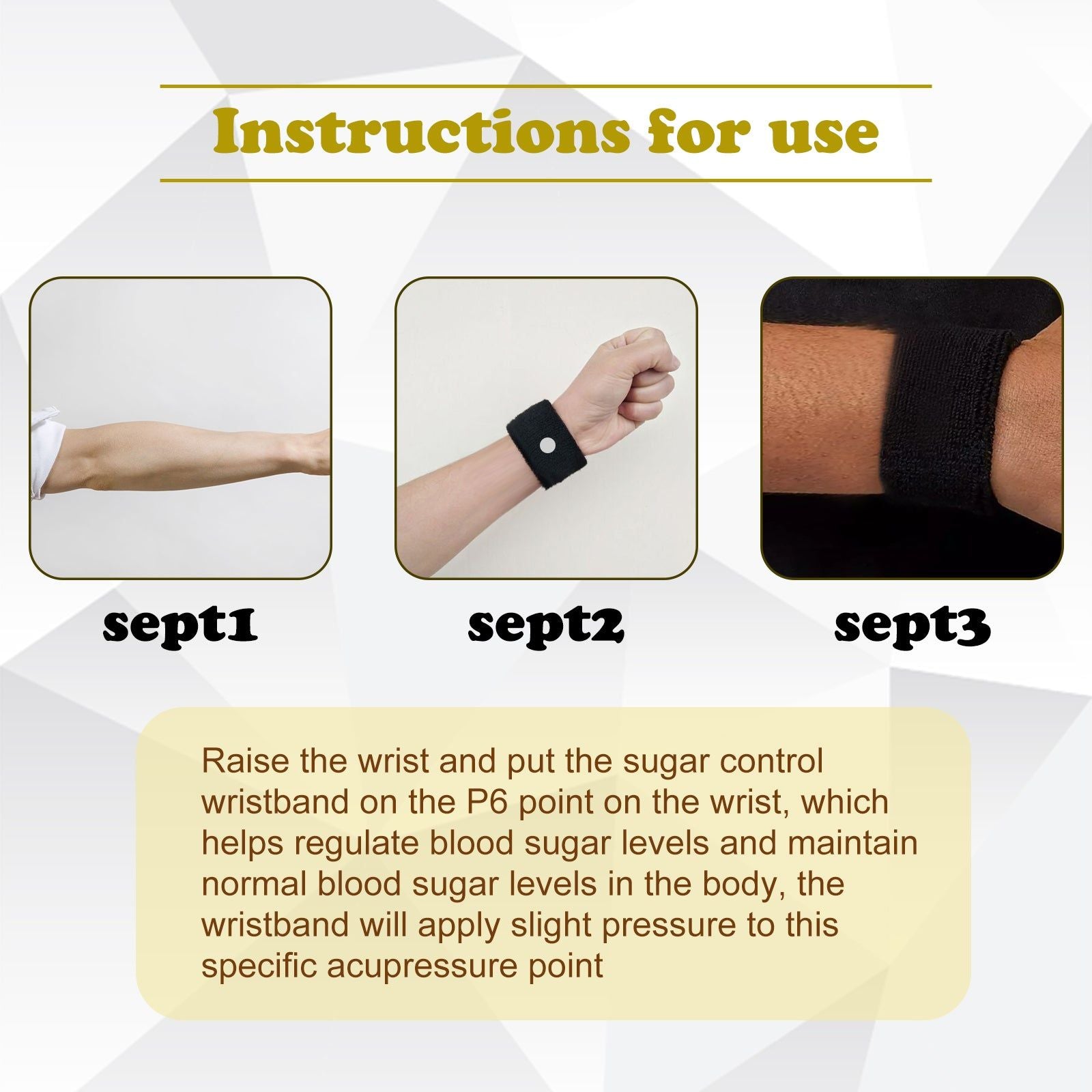 Boost Blood Sugar Naturally with Breathable Body Care Wristband, Pain Relief ,1pcs