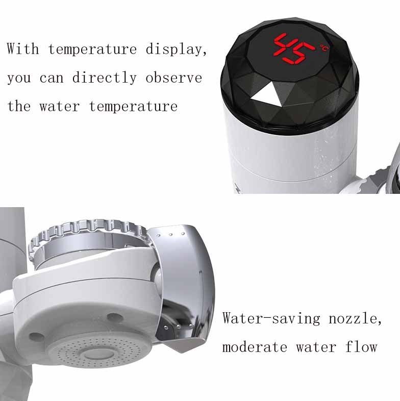 Instant Hot Water Faucet, Style:White White