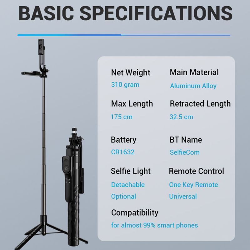 Selfie Stick Extendable Selfie Stick Tripod With Wireless Remote Tripod Stand