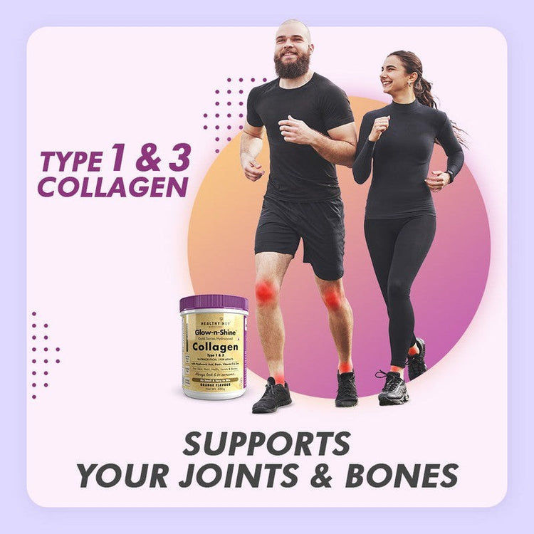 سلسلة HealthyHey Collagen Gold مع حمض الهيالورونيك والبيوتين وفيتامين C - بدون رائحة - سهل الخلط - بدون سكر مضاف 200 جم