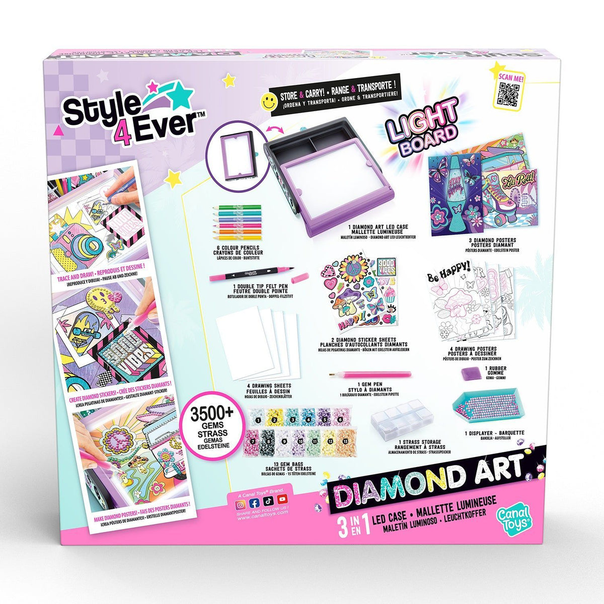 Diamond Art 3 in 1 LED Case