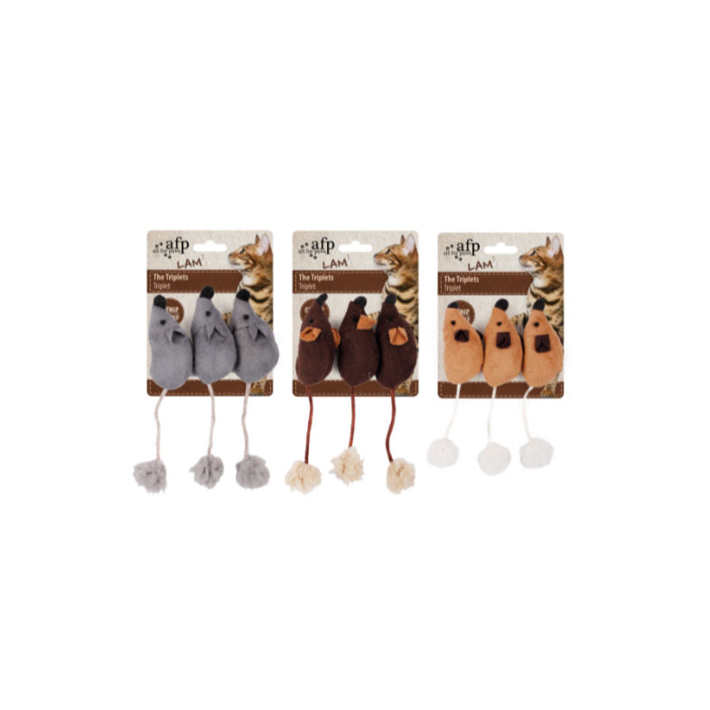All For Paws Lambswool The Triplets Assorted - 6 pcs/pk