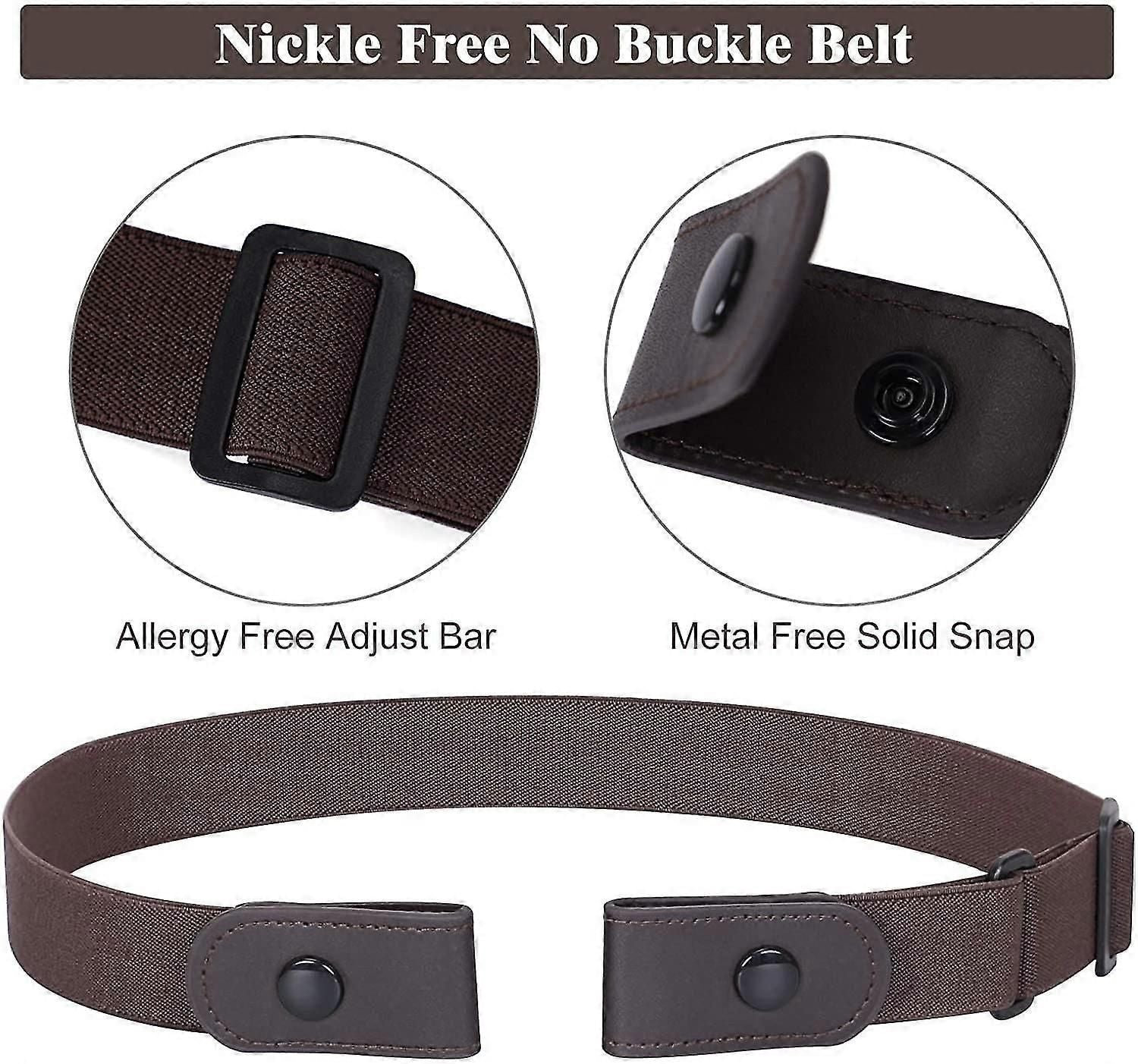 3 Pack No Buckle Invisible StretchElastic Belt For Women