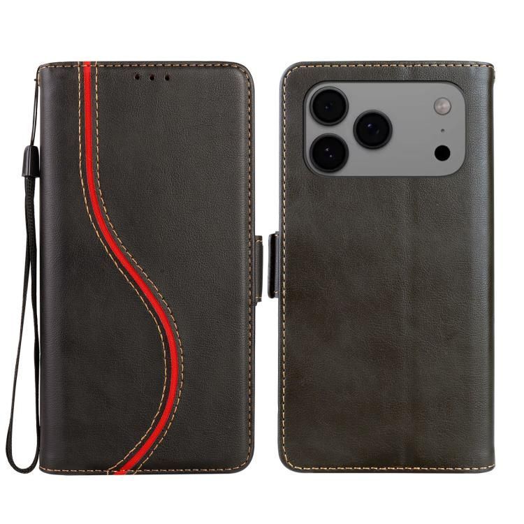 For iPhone 18 Pro Max / iPhone 17 Pro Max Side Buckle S Curve Leather Phone Case