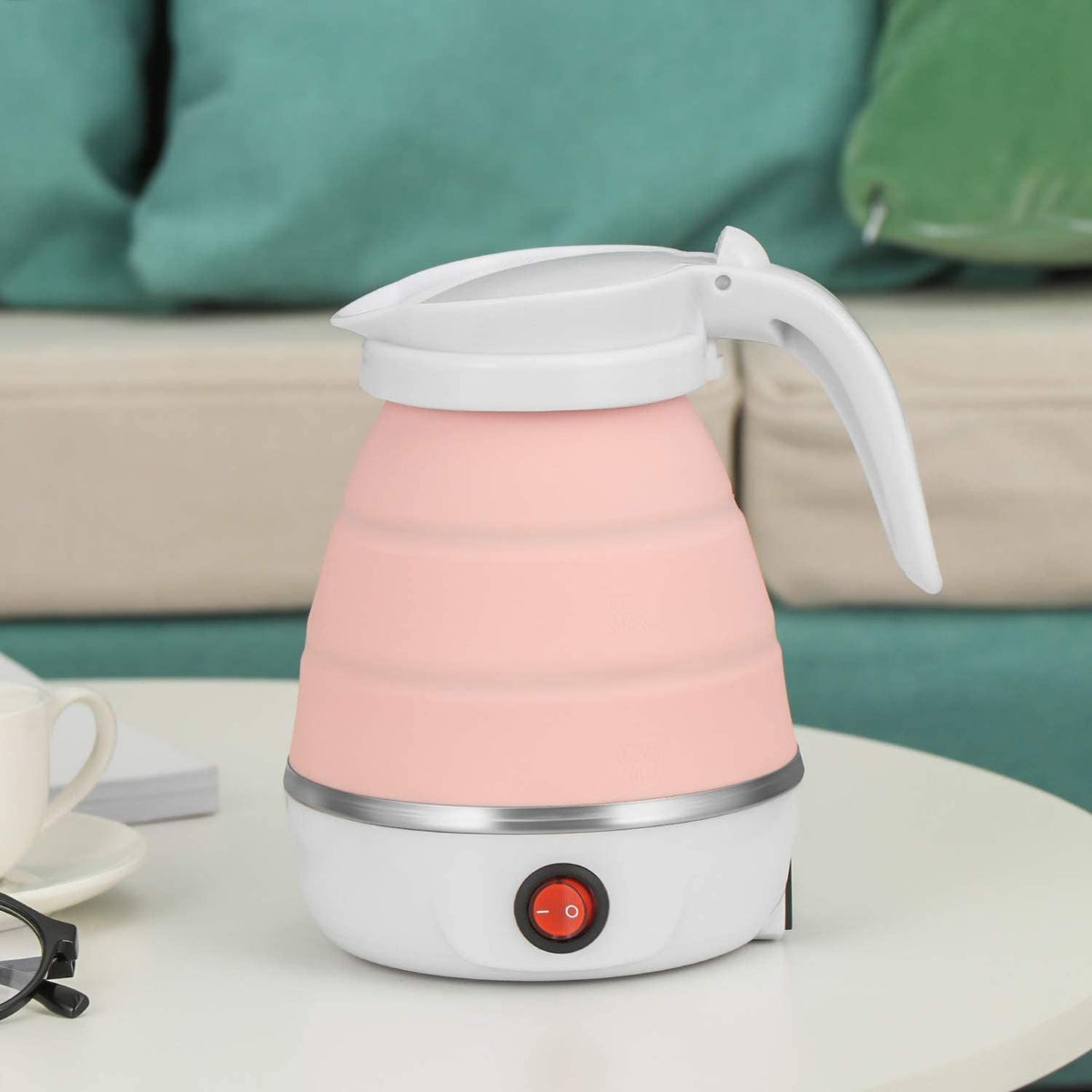 Folding Travel Kettle 600ml Electric Silicone Water Bottle Portable Heating Fast Kettle