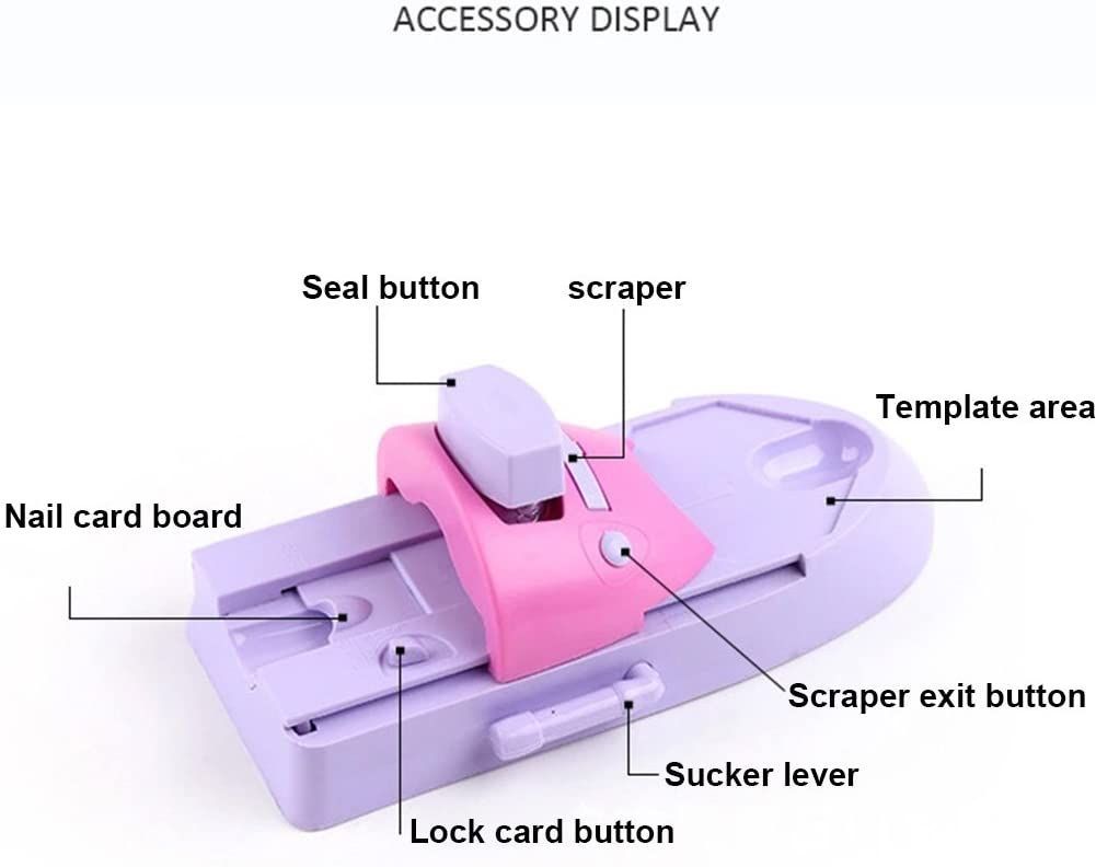 Nail Art DIY Printer Set Pattern Printing Manicure Machine Nail Drawing Polish Kit With 6 Pattern Plates