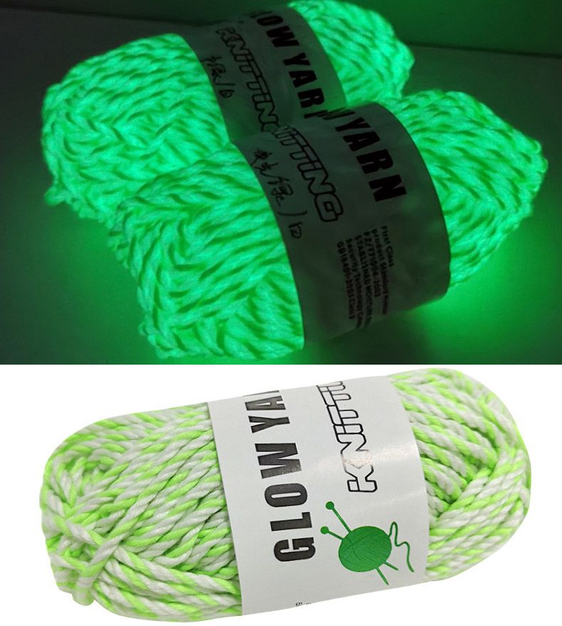 Glowing Yarn Luminous Hand Knitting Yarn DIY Arts Crafts For Sewing Beginners