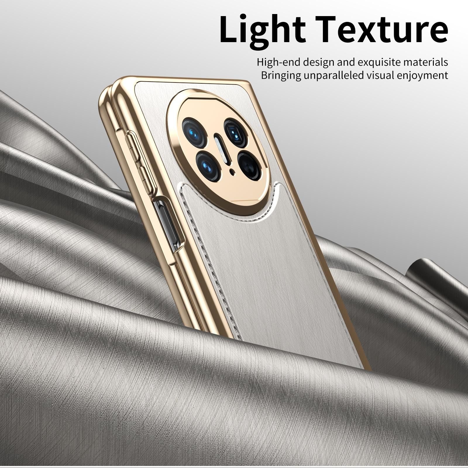 Plating Silver Brocade Case For Huawei Mate X3