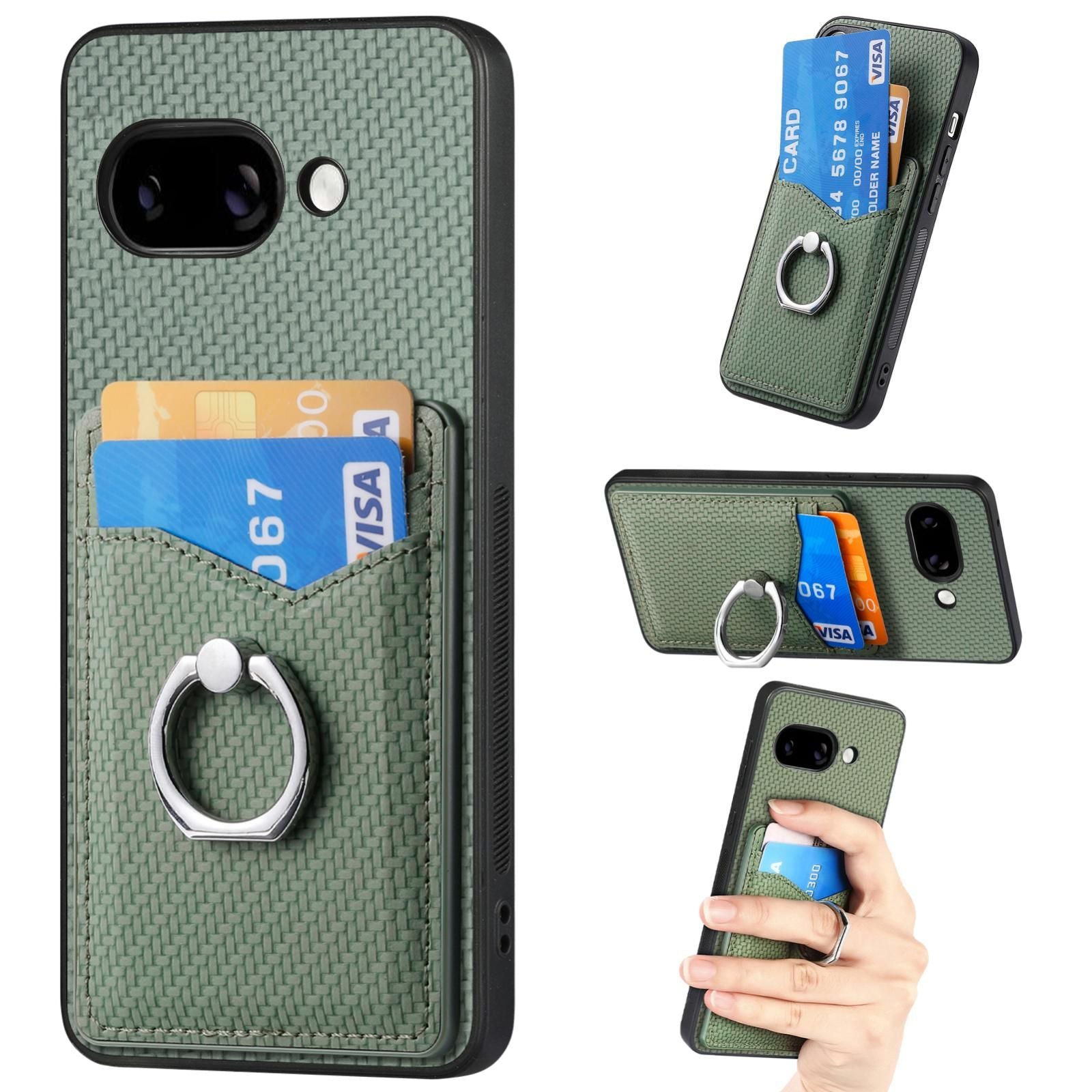 Card Wallet Ring Phone Case For Google Pixel 9a