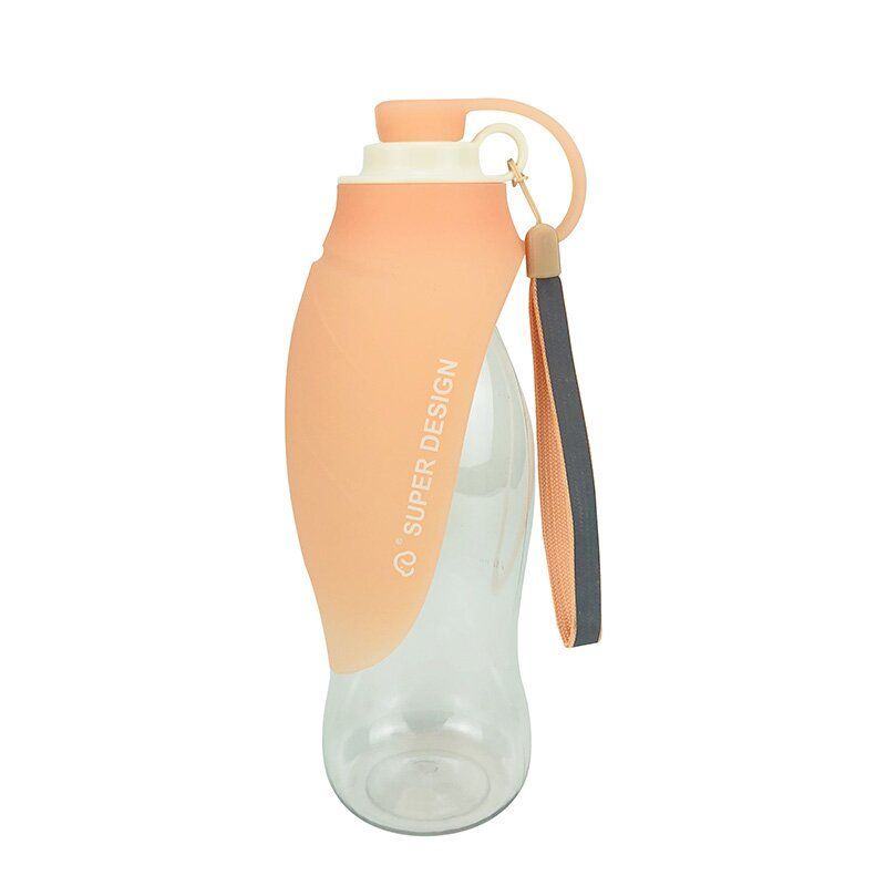 580ml Dog Water Bottle Silicone Leaf Design Pet Water Dispenser