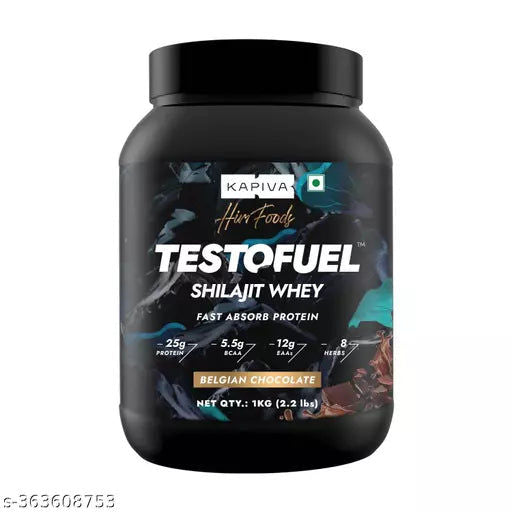 Kapiva TESTOFUEL Shilajit Whey Belgian Chocolate Protein 1Kg