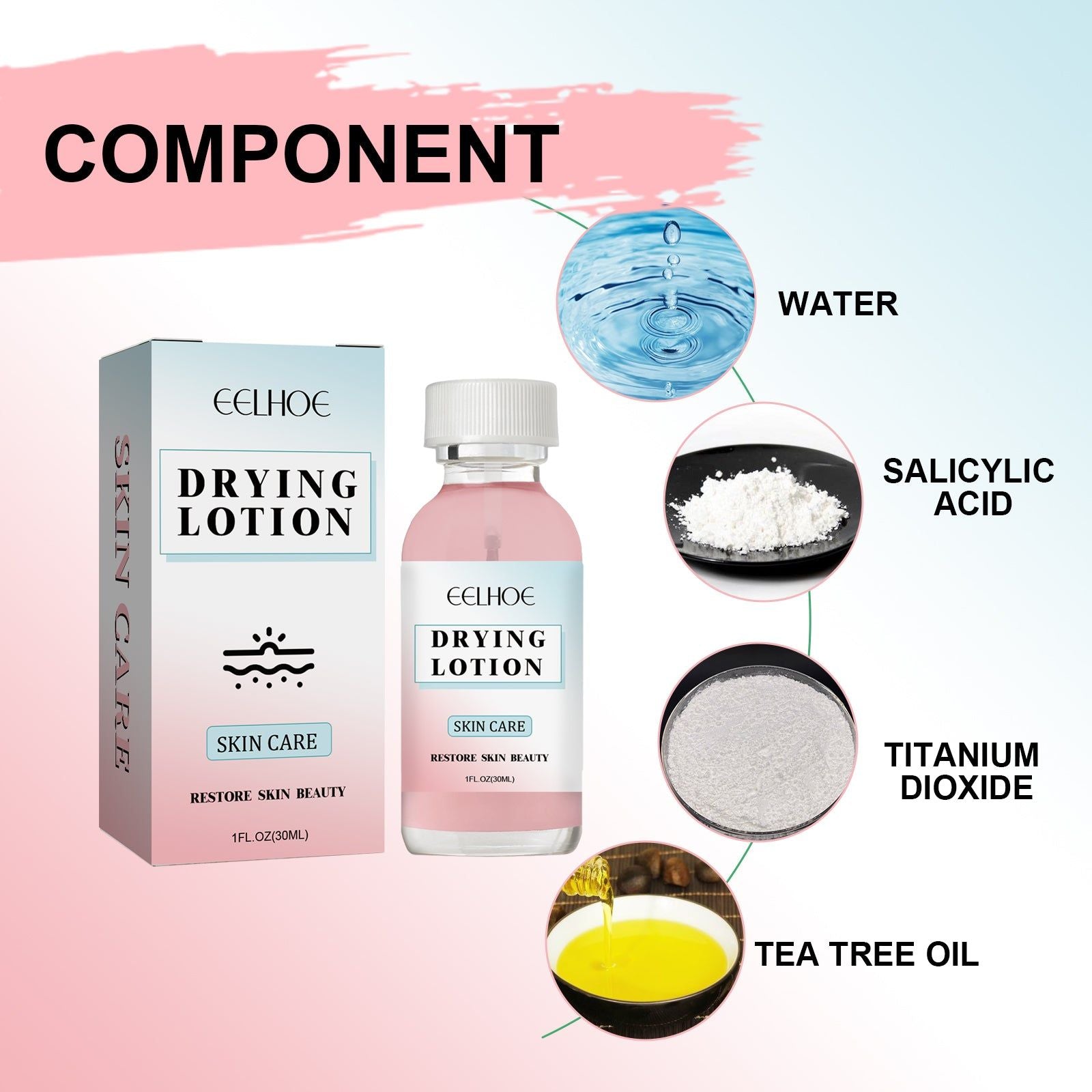 Acne Spot Treatment, Reduce Acne Fast, Clear Skin, Pore Refining, Brightening ,30ml