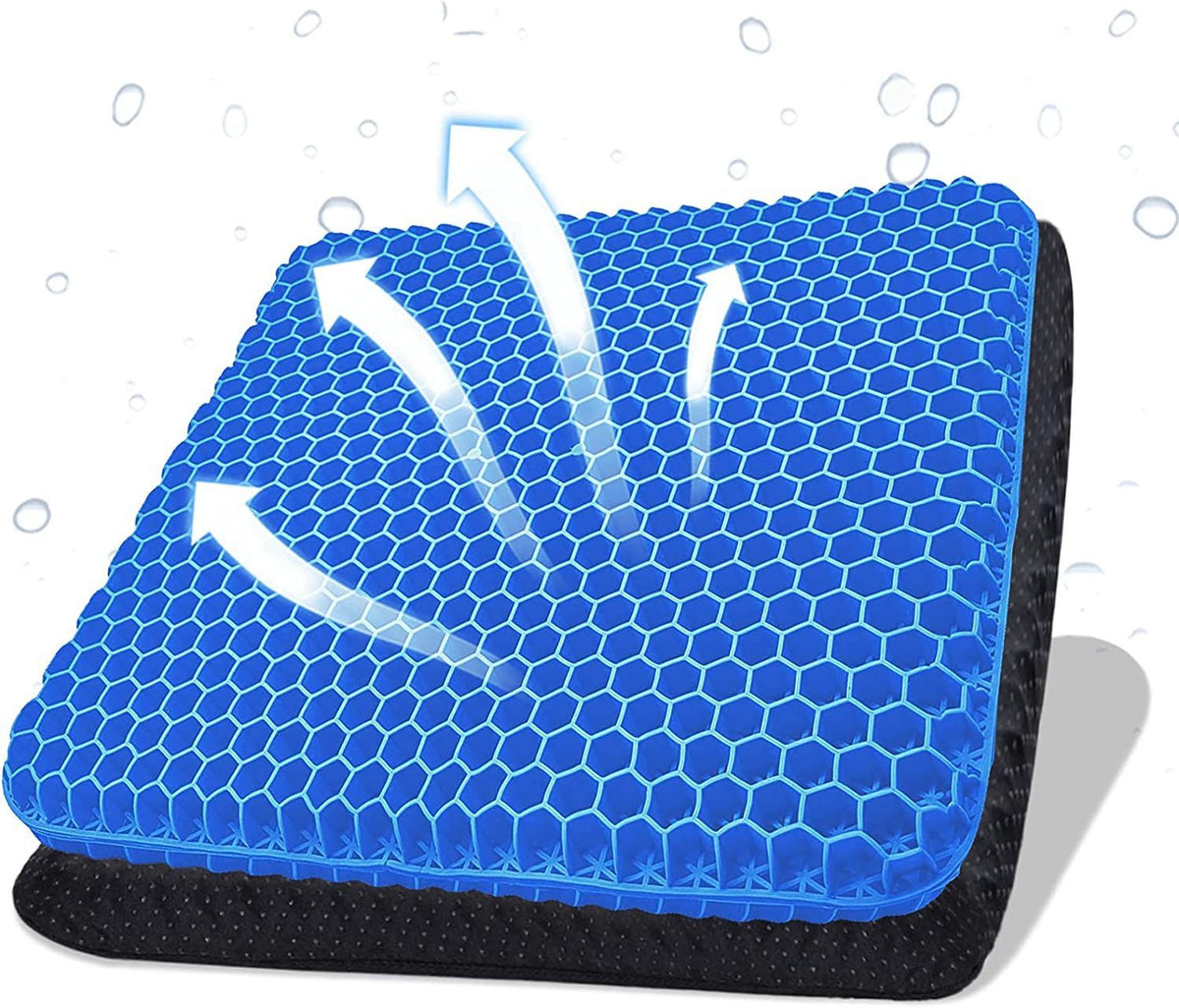 Cooling Car Seat Cushion Breathable Office Silicone Chair Mat Honeycomb Seat Pad