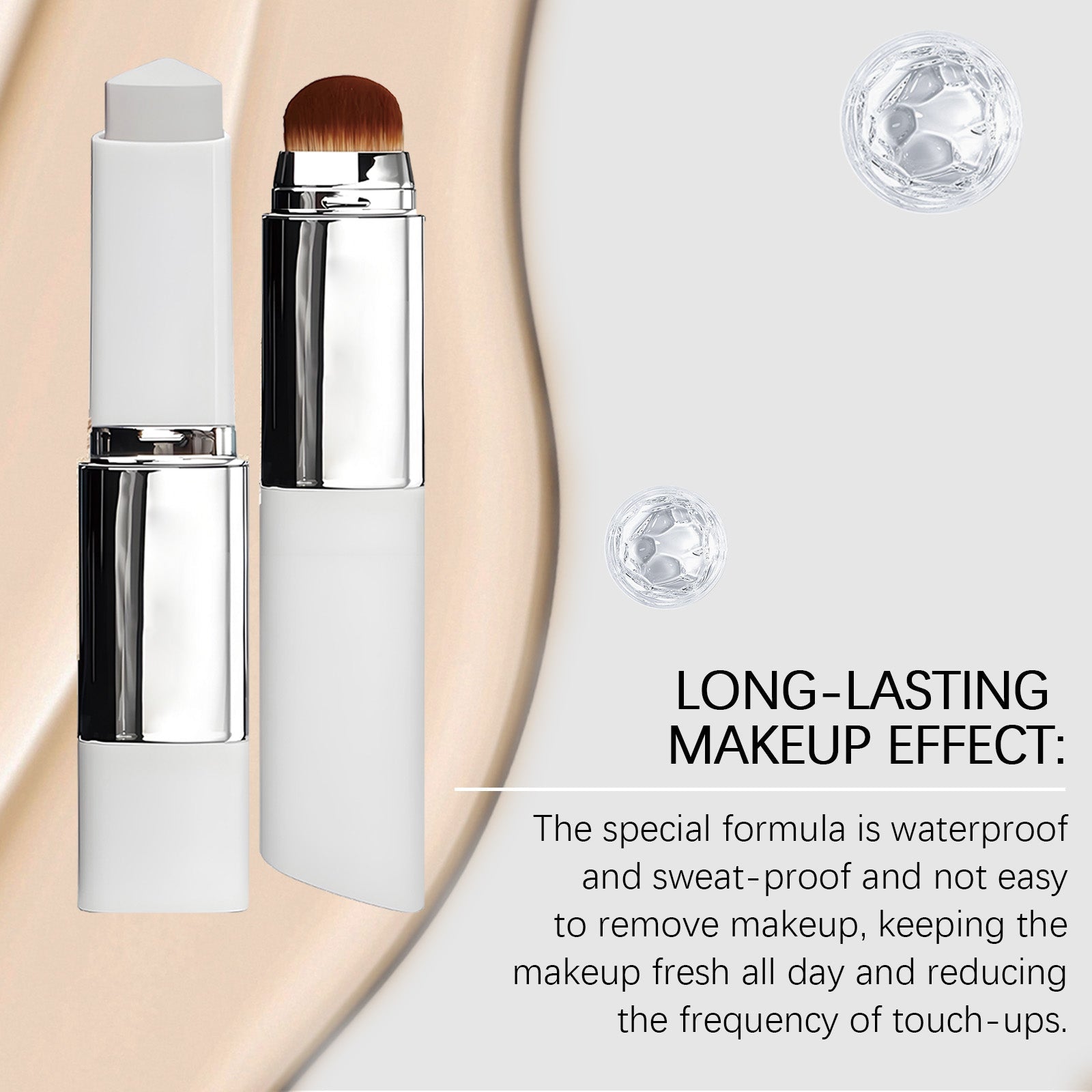 Color Changing Foundation Stick, Hydrating Concealer, Flawless Makeup, Long-Lasting ,13g